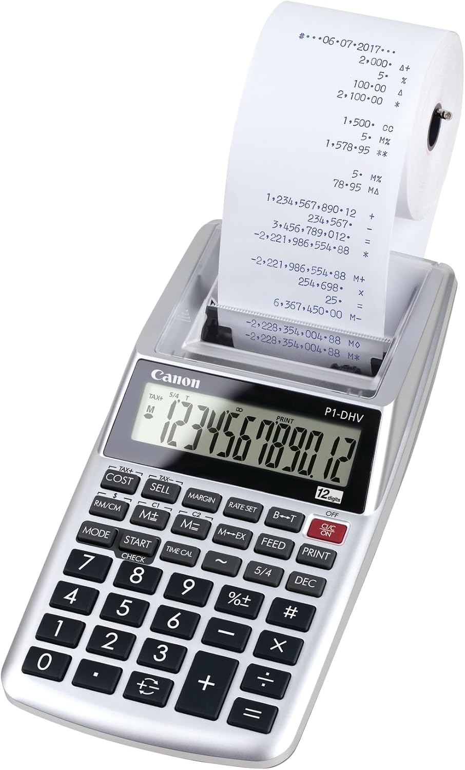 Canon P1-DHV-3 Calculadora de Impresión de Escritorio, Plata (2203C001)