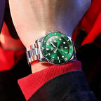 OLEVS Reloj automático para hombre, esfera grande, acero inoxidable, automático