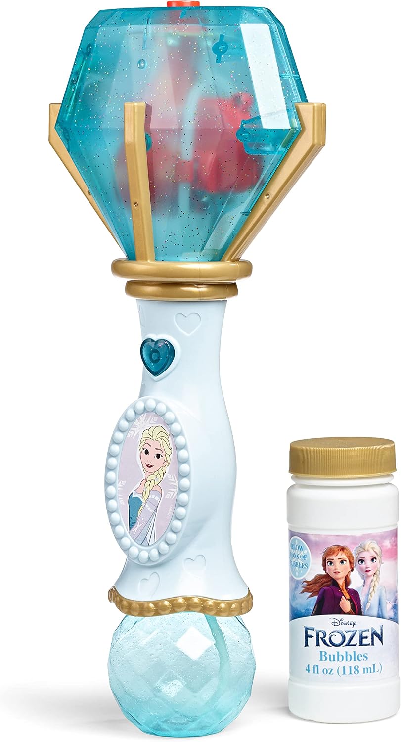 Little Kids Disney Frozen Elsa - Varita musical de burbujas con luz y sonido, incluye solución de burbujas (20513)
