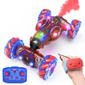 S-Pider - Auto de control remoto, 2.4 GHz 4WD con detección de gestos Rc Stunt Car para niños y niñas de 6 a 12 años, autos RC Drift con luces y aerosol, juguetes de doble cara, regalo ideal de cumpleaños y Navidad para niños