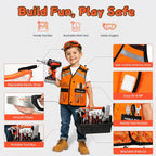 Juego de 49 piezas de construcción para niños con taladro de juguete y caja
