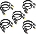 Cable DisplayPort HDMI, paquete de 10 unidades, 6 pies, 4K macho macho