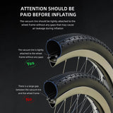 Ctrepower Tanque de aire para inflar neumáticos de bicicleta sin cá...