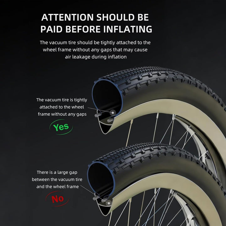 Ctrepower Tanque de aire para inflar neumáticos de bicicleta sin cá...