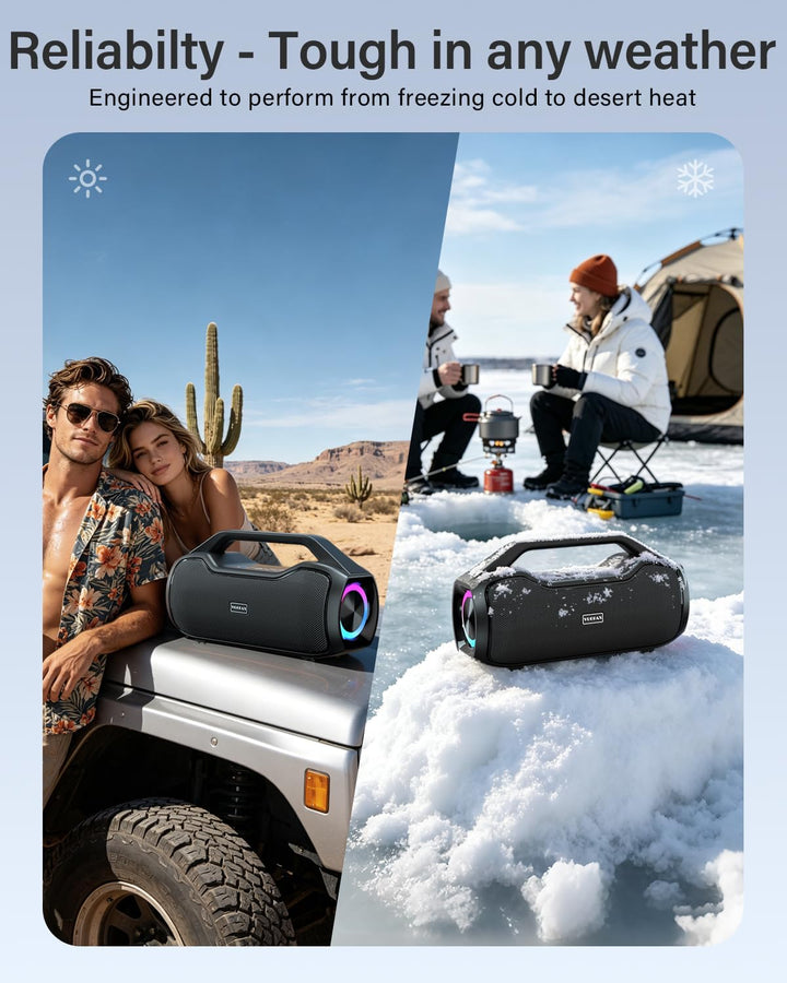 Altavoz Bluetooth portátil de graves de 120 W, potente altavoz inal...
