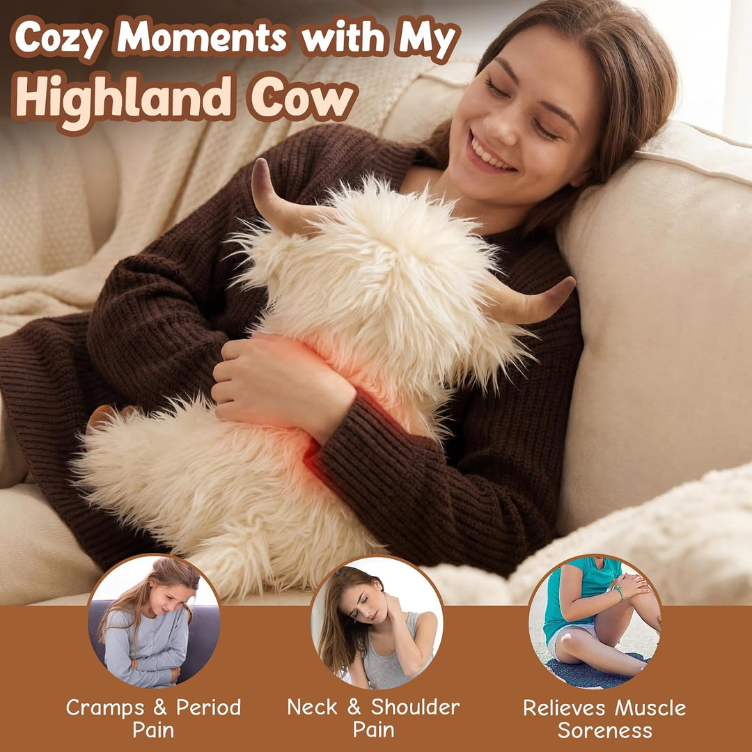 Highland Cow - Animal de peluche para niños, apto para microondas y...