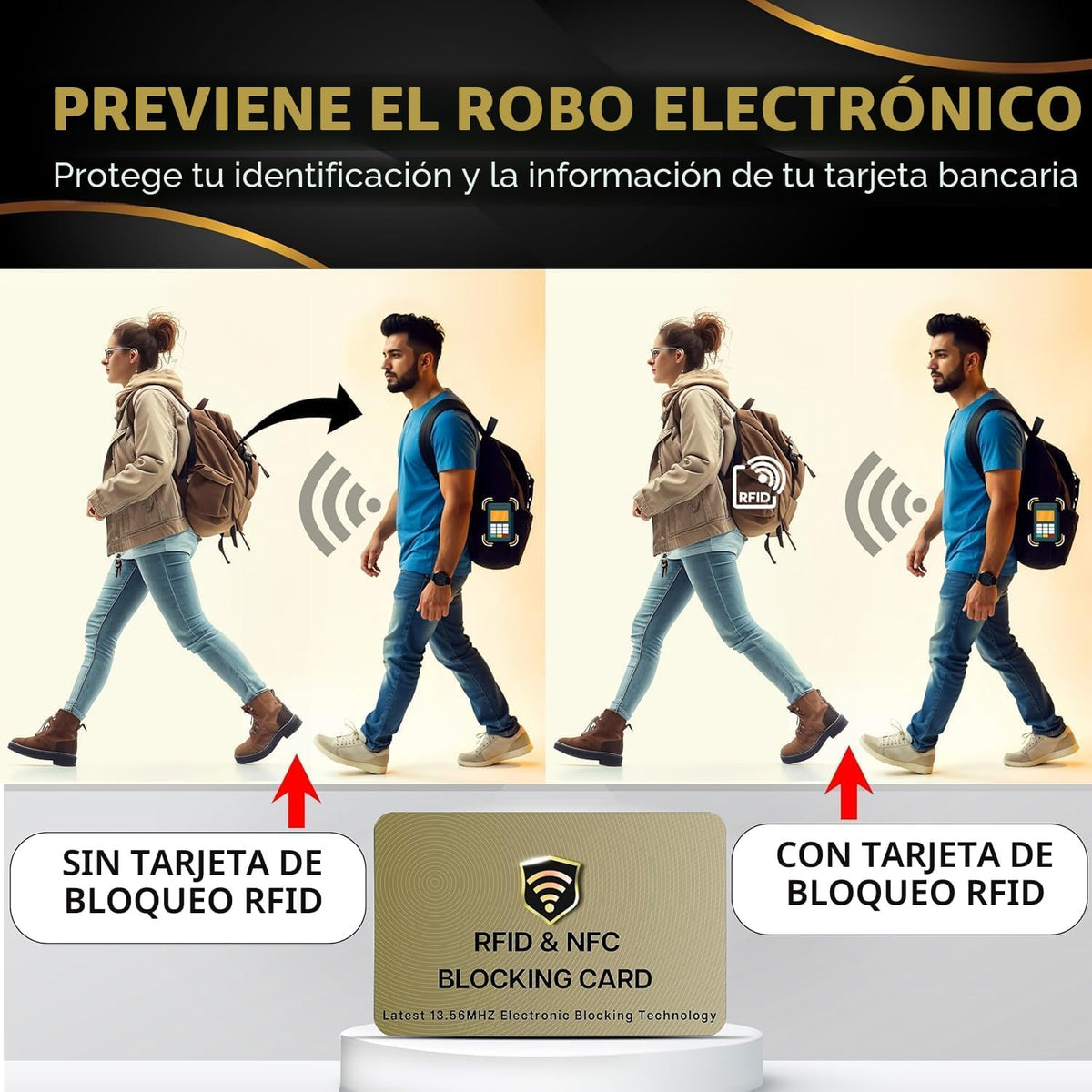 SaiTech IT Tarjeta de bloqueo RFID para tarjeta de identificación de débito