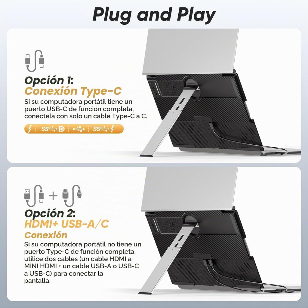 Ygretyrjh Extensor de pantalla para laptop de 15.6 pulgadas, monito...