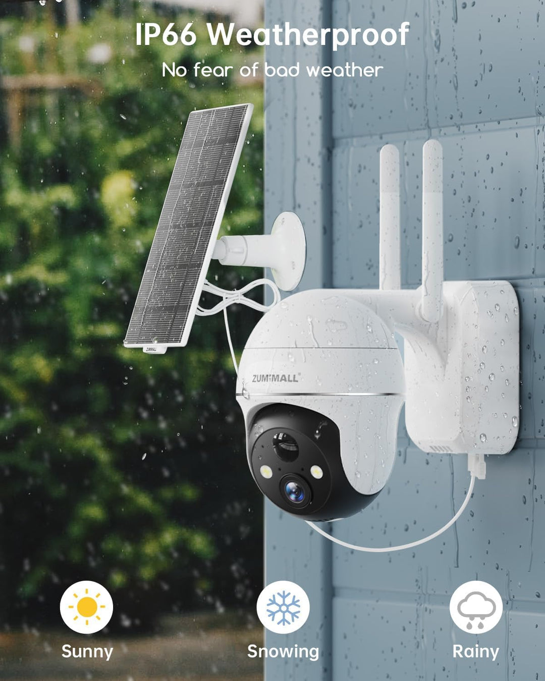 ZUMIMALL Cámaras de seguridad inalámbricas para exteriores, paquete...