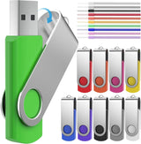 FEBNISCTE Paquete de 10 unidades flash de 64 GB, unidad de pulgar d...