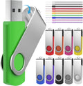 FEBNISCTE Paquete de 10 unidades de pulgar de 32 GB, unidad flash USB, 32.0 GB, Multicolorido