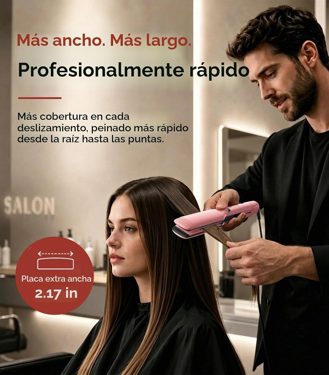 DYHOO Plancha para el cabello, 11 temperaturas, placa flotante de c...