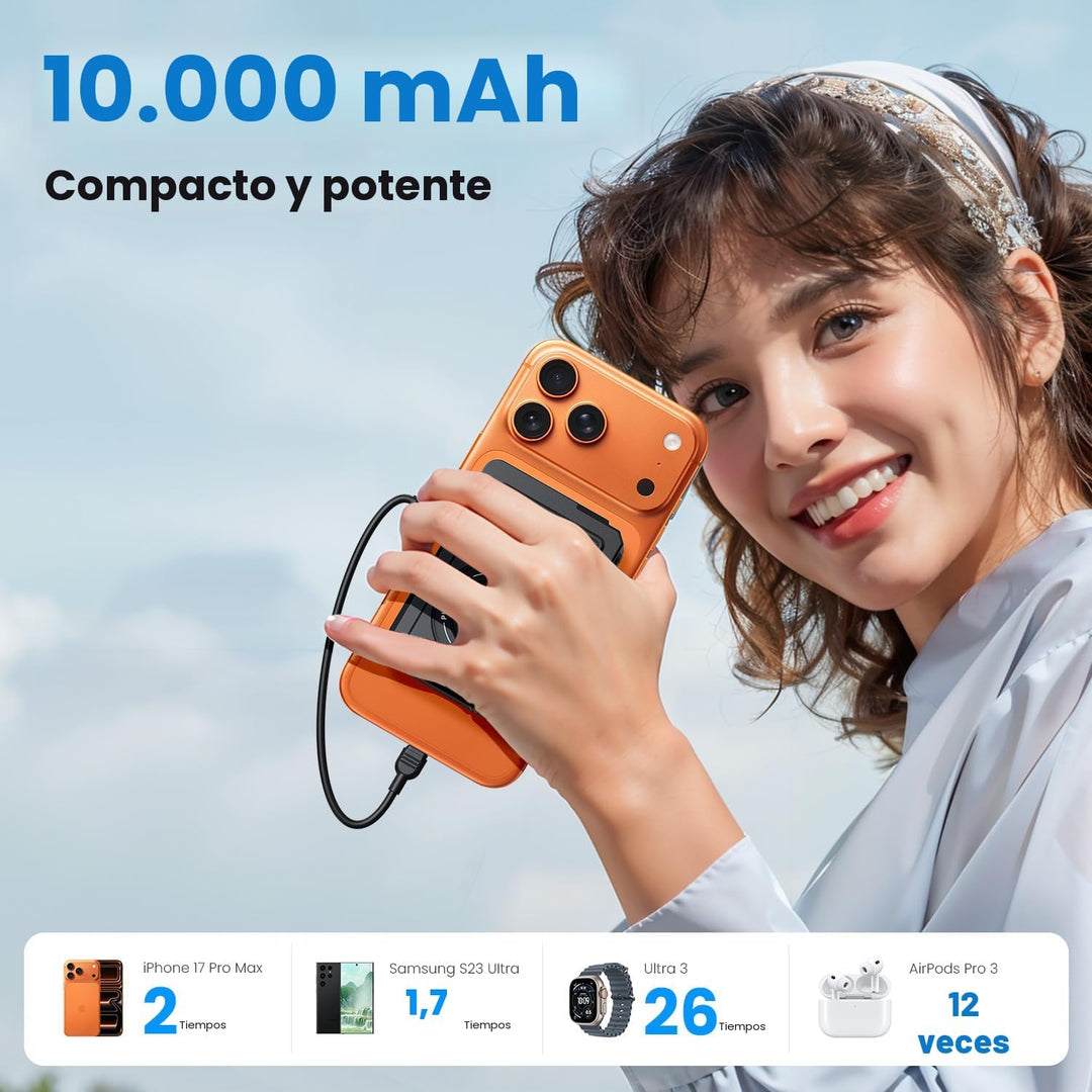ummz para Magsafe Paquete de Batería 10000mAh, Cargador Portátil Ma...