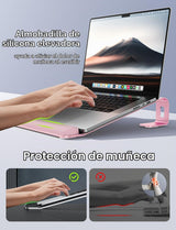 JCZT Soporte de aluminio para laptop, soporte para portátil con rep...