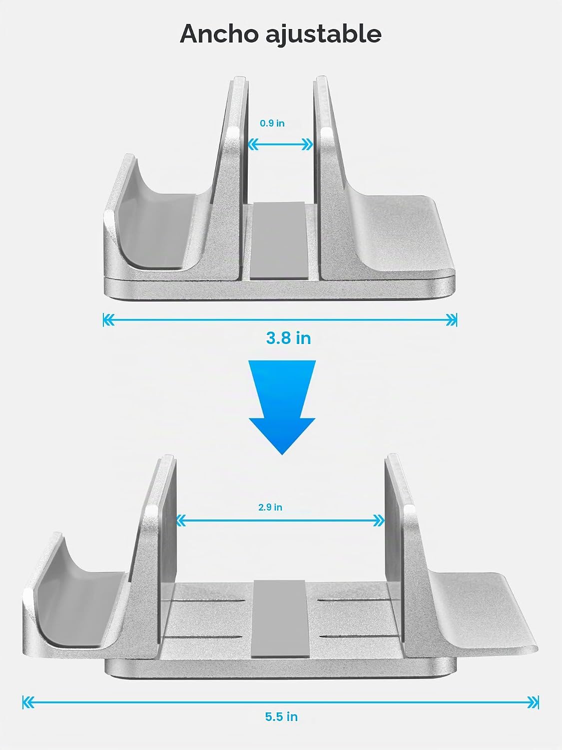 JARLINK Soporte vertical para portátil 2 en 1, base de escritorio d...