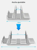 JARLINK Soporte vertical para portátil 2 en 1, base de escritorio d...