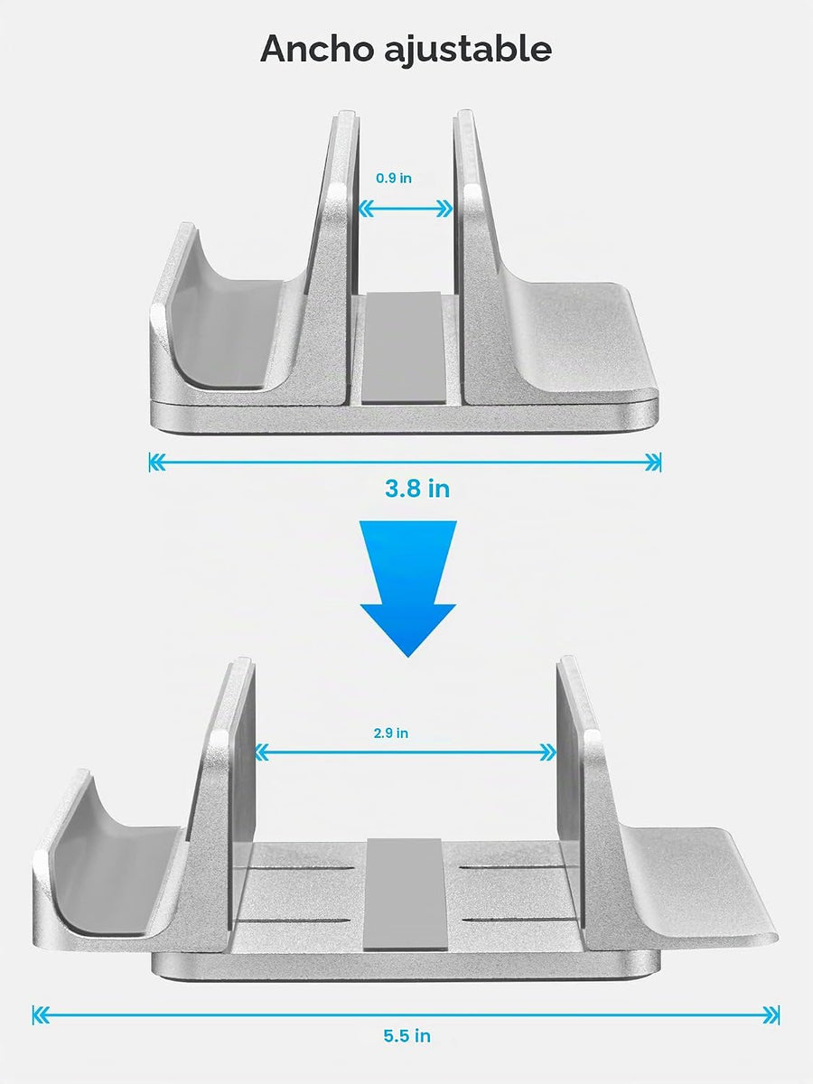 JARLINK Soporte vertical para portátil 2 en 1, base de escritorio d...