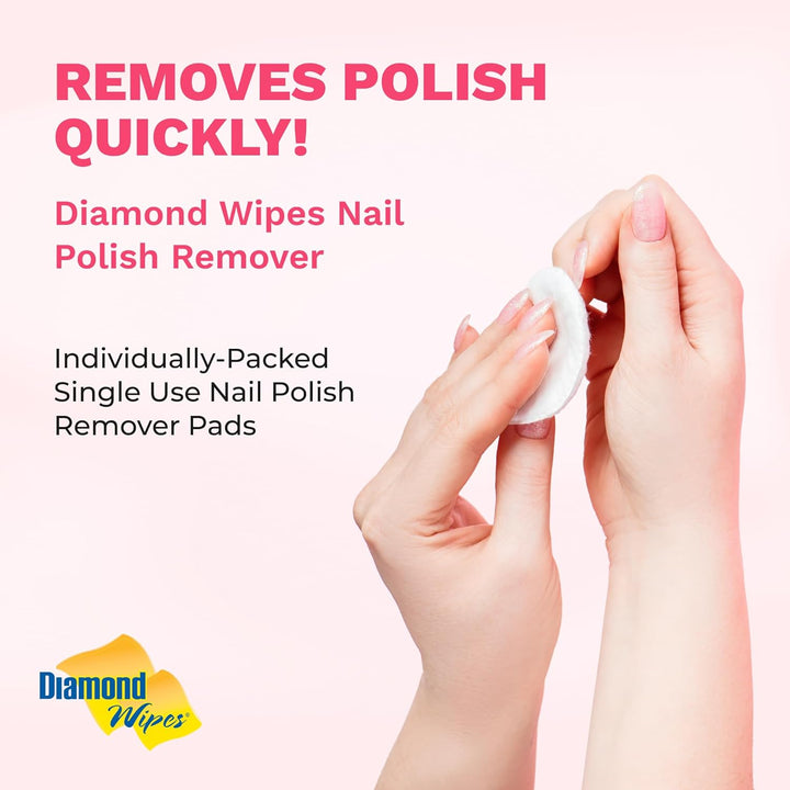 Diamond Wipes Toallitas removedoras de esmalte de uñas con aloe ver...