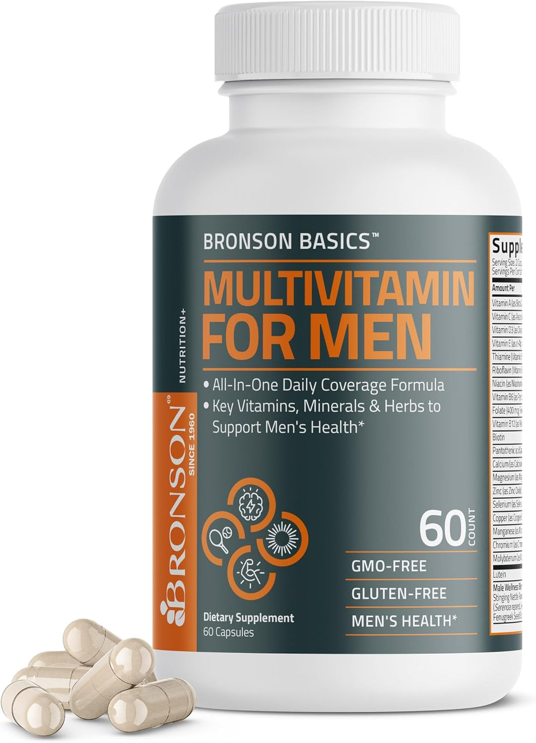 Bronson Multivitamínico para hombres, fórmula de cobertura diaria t...