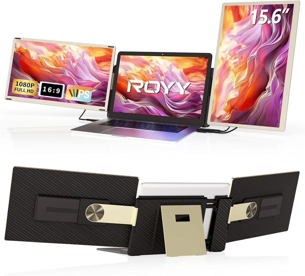 ROYY Extensor de pantalla para laptop Triple Monitor \u2013 Monitor...