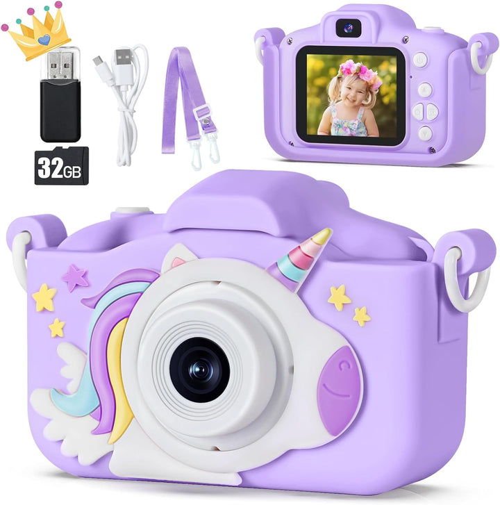 KIZJORYA - Cámara digital mejorada de 48MP para niños, niñas y niño...