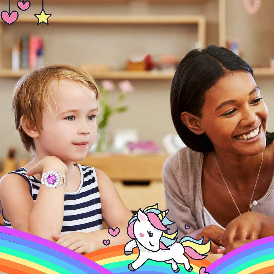 VAPCUFF Relojes impermeables 3D de dibujos animados para niñas con...