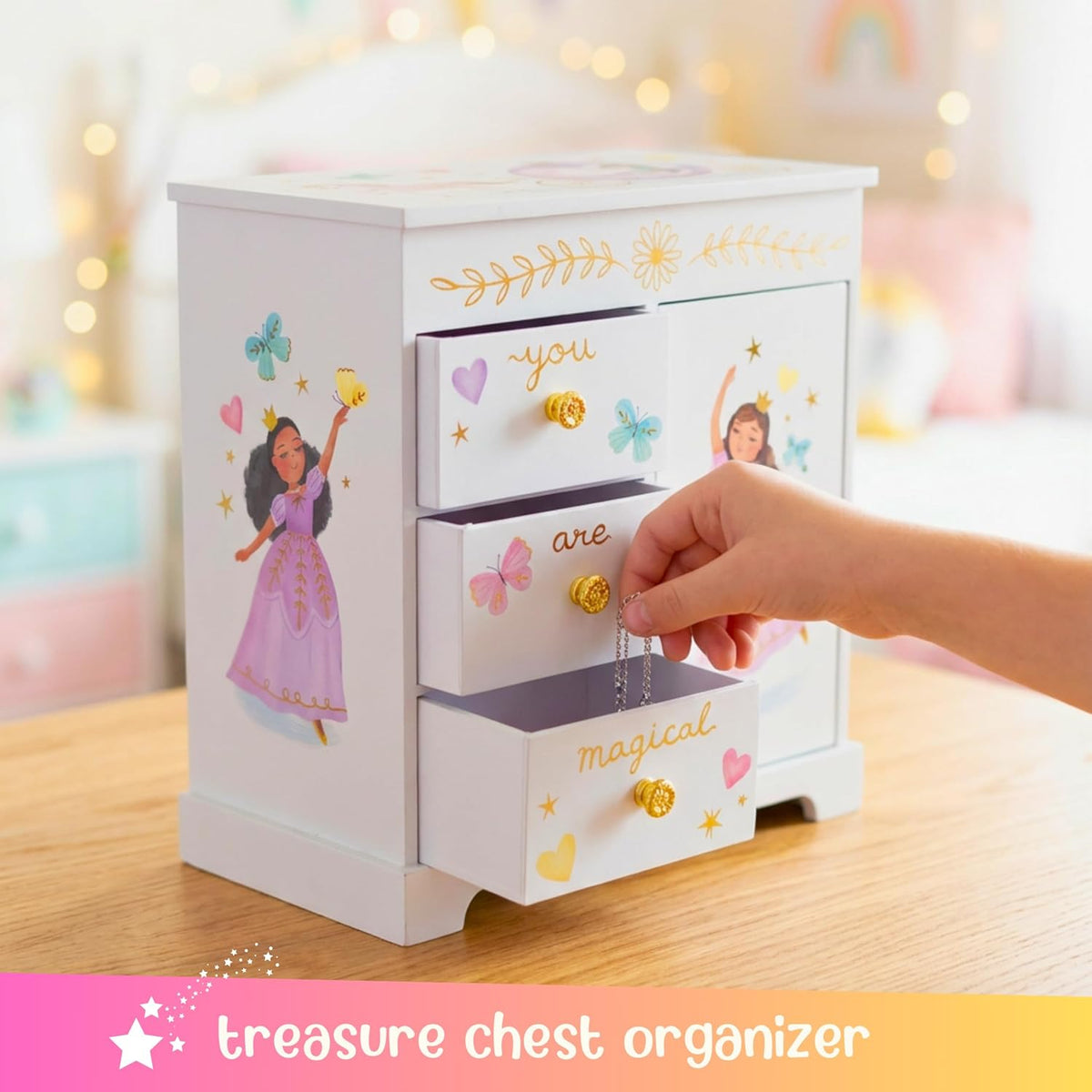 Giggle & Honey® Princess Musical Jewelry Box para Girls