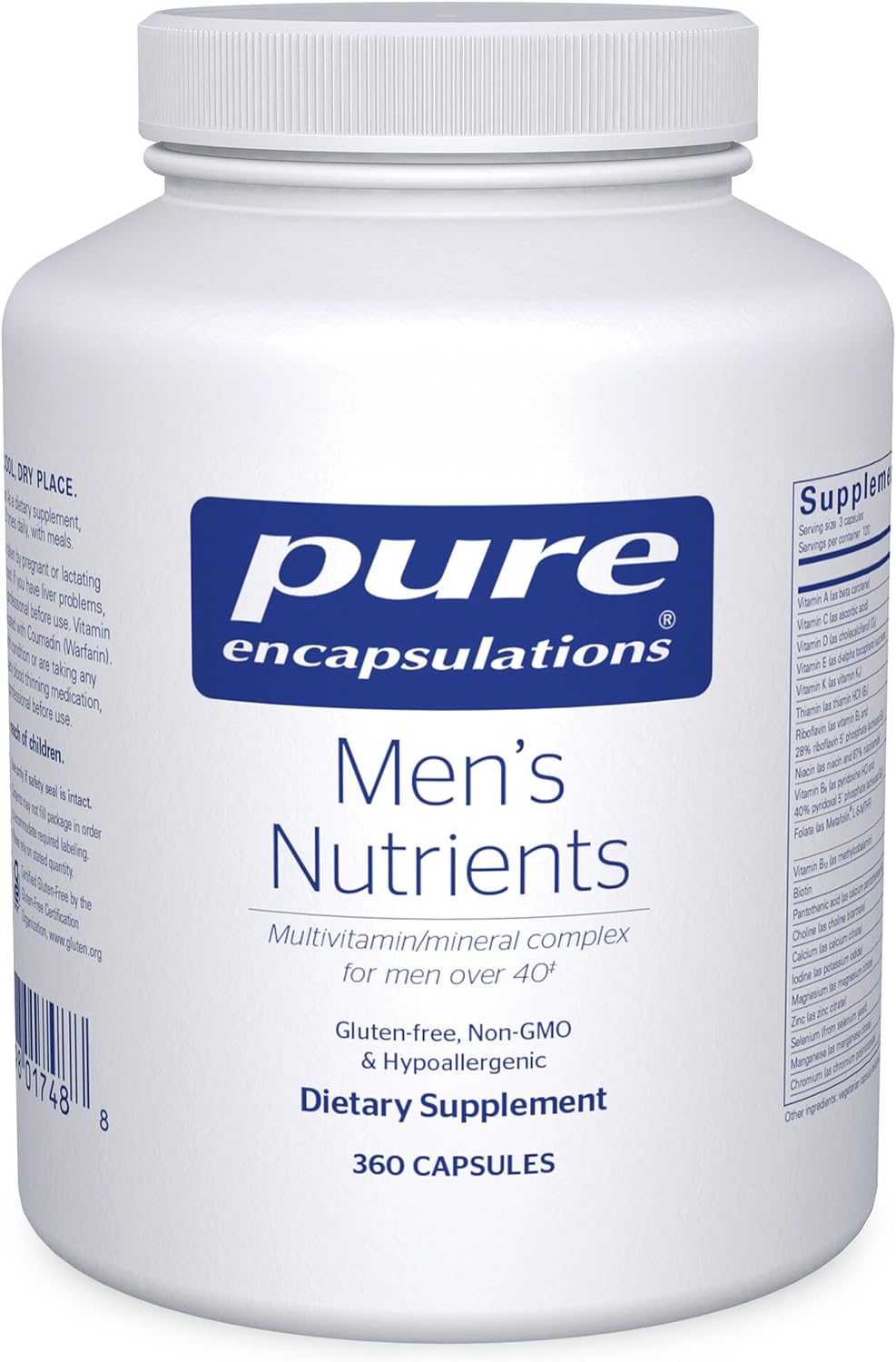 Pure Encapsulations Men's Nutrients, 360 Capsules, 360 unidades