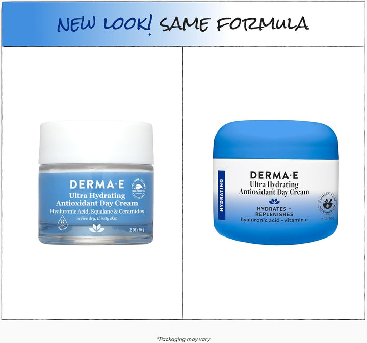 Derma E Crema de día antioxidante ultra hidratante, hidratante faci...