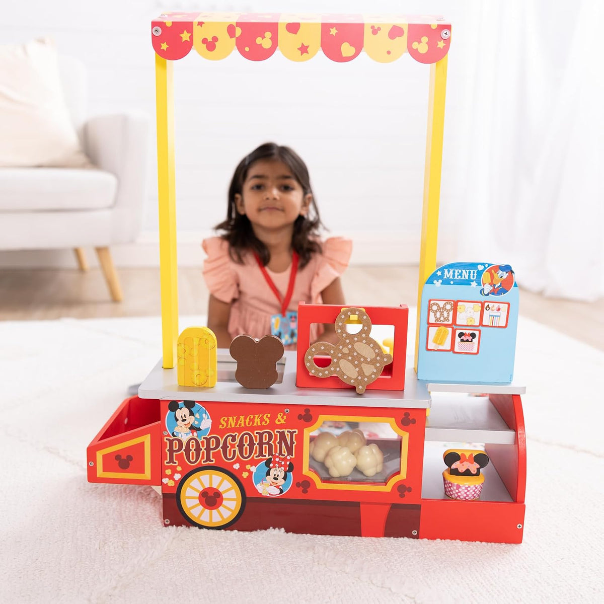 Mostrador de Comida de Juguete de Madera Disney Snacks & Popcorn de Melissa & Doug