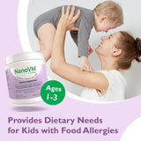 NanoVM 1-3 años, multivitamínico sin alérgenos para niños, suplemen...