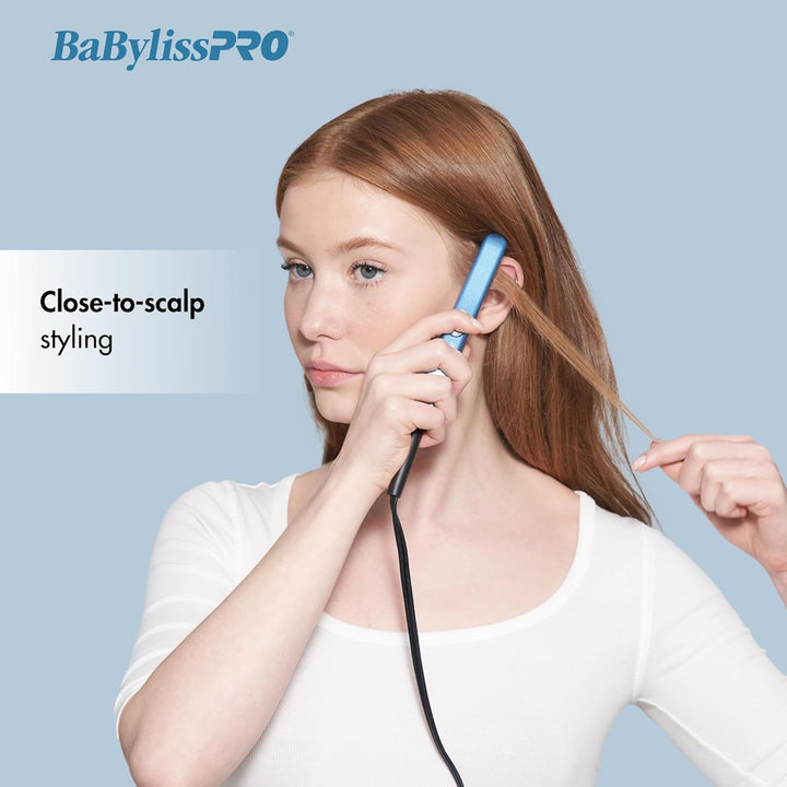 BaBylissPRO Nano Titanium Mini Flat Iron Hair Straightener, 0.5"...