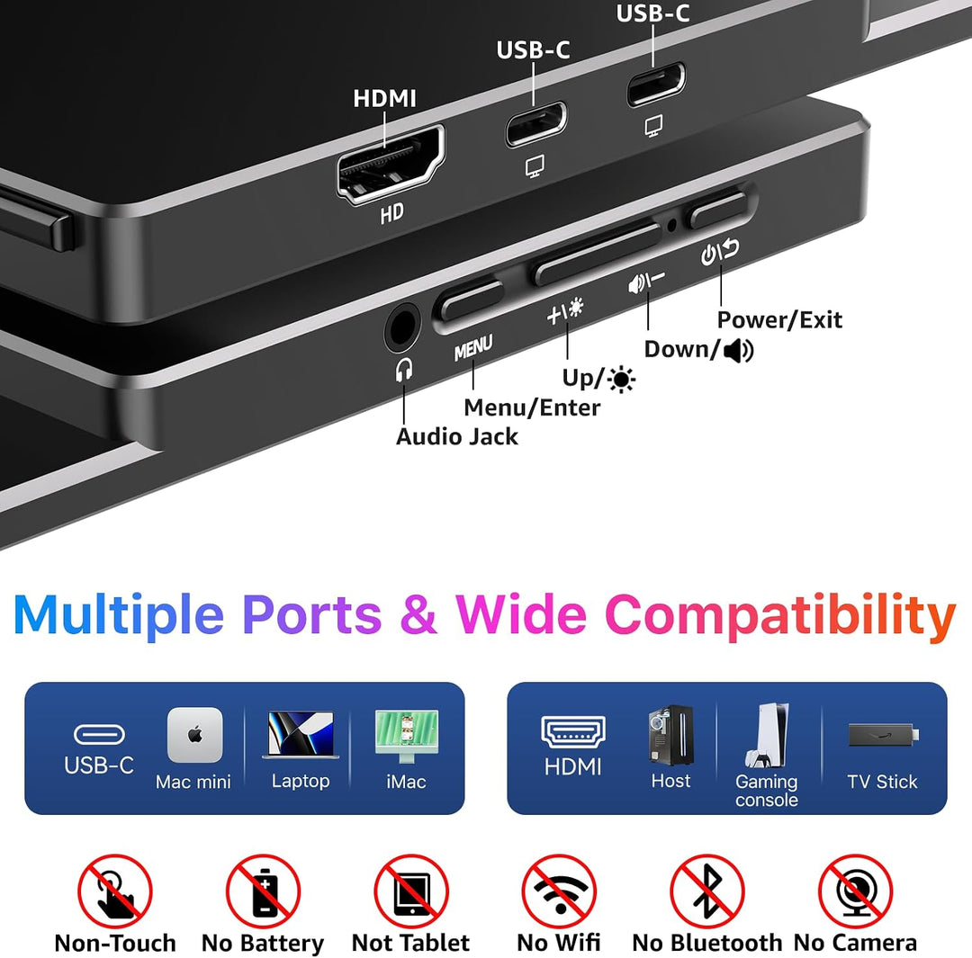 kksmart Monitor portátil para laptop, MacBook Surface PC, Xbox PS5,...
