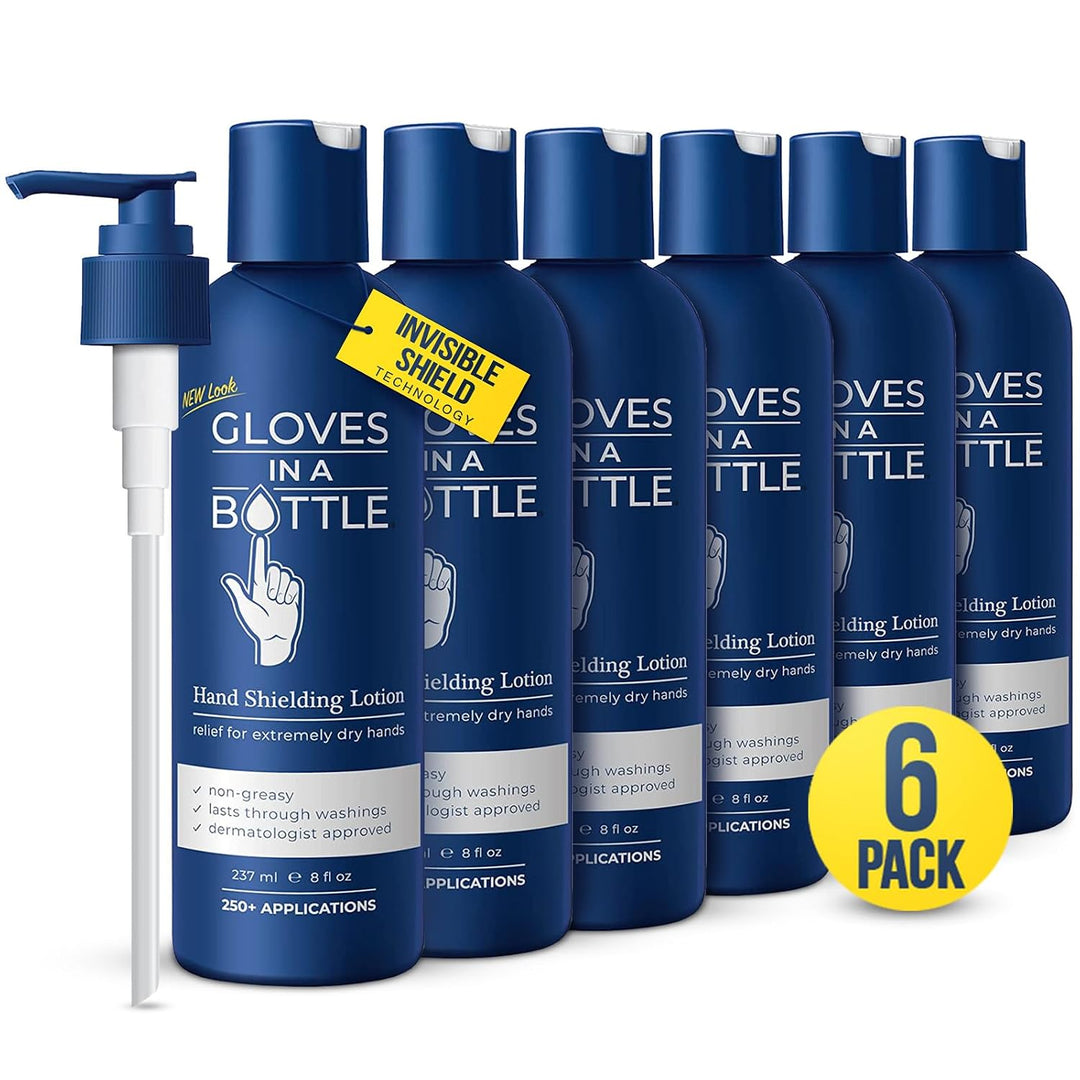 Paquete de 6 lociones protectoras Gloves In A Bottle con dispensado...