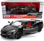 Motormax 2020 Chevrolet Corvette C8 Stingray 1:24 Diecast Black All Star Toys Exclusivo