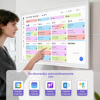 Calendario digital inteligente de 32 pulgadas, gráfico de tareas familiares y marco de fotos