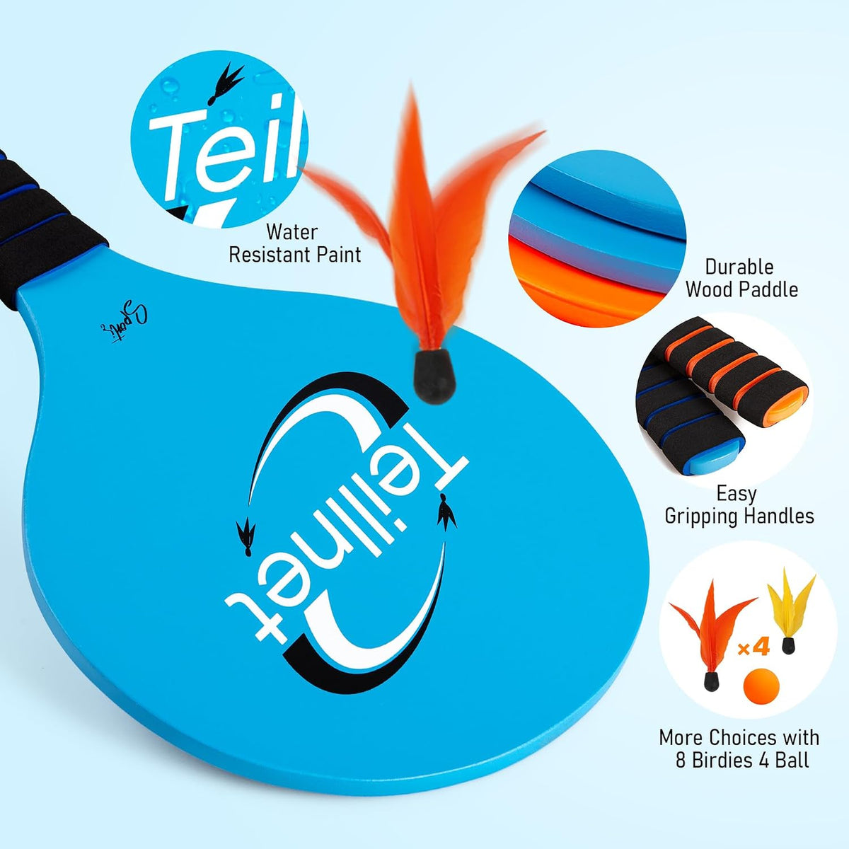 Juego de pelota de pádel de playa, juego de bádminton