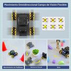 Kit robótico para Arduino Robot Car Cámara AI Reconocimiento de visión, seguimiento de objetivos, prevención de obstáculos, robot STEM programable, regalo para mayores de 14 a 16 años, kit