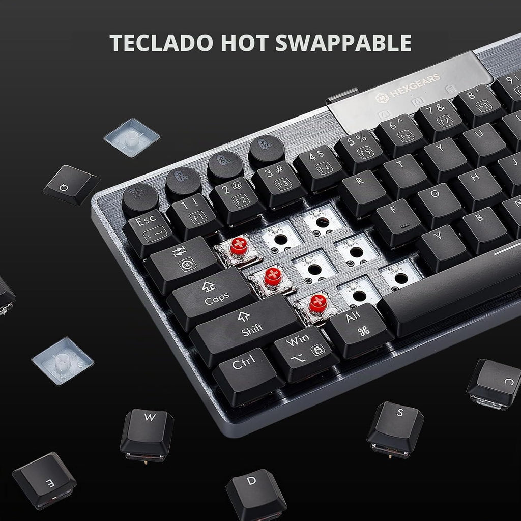 Hexgears A1 Teclado mecánico inalámbrico de perfil bajo - Lineal