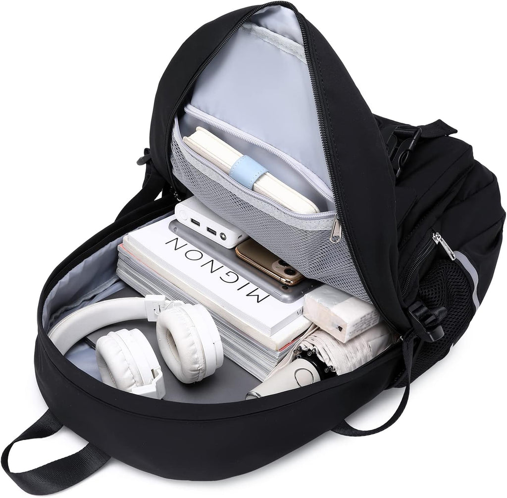 Mochila grande para estudiantes con laptop de abshoo para mujeres universitarias, Beige