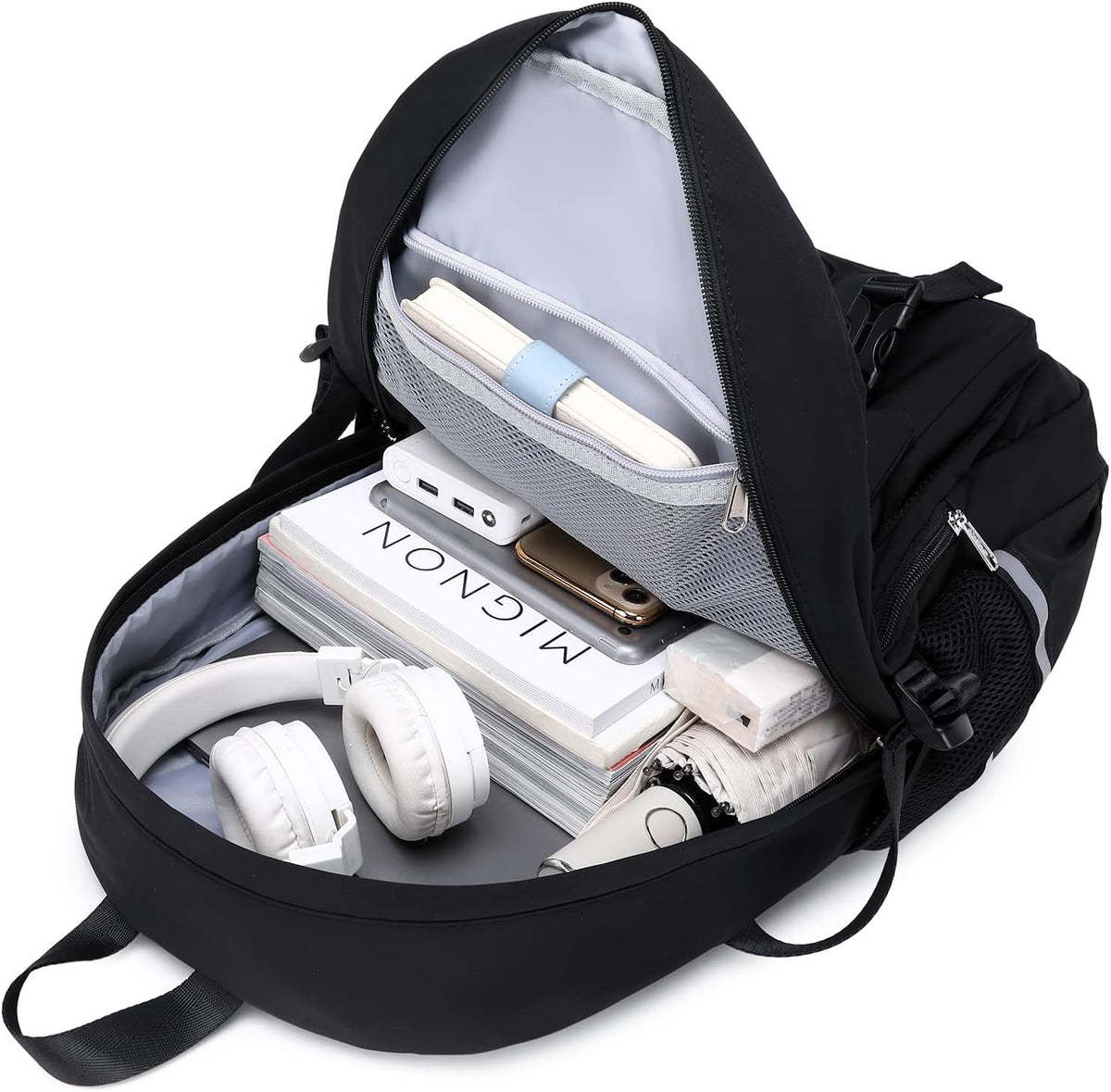 Mochila grande para estudiantes con laptop de abshoo para mujeres universitarias, Beige