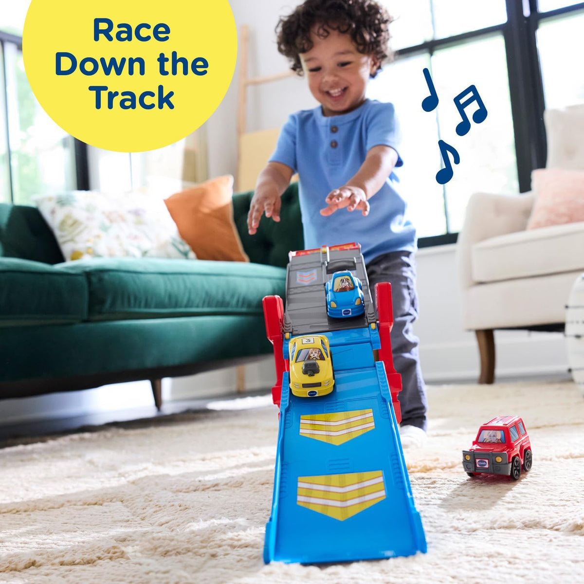 VTech 3-en-1 Vehículo de Carrera y Taller Interactivo para F toddlers