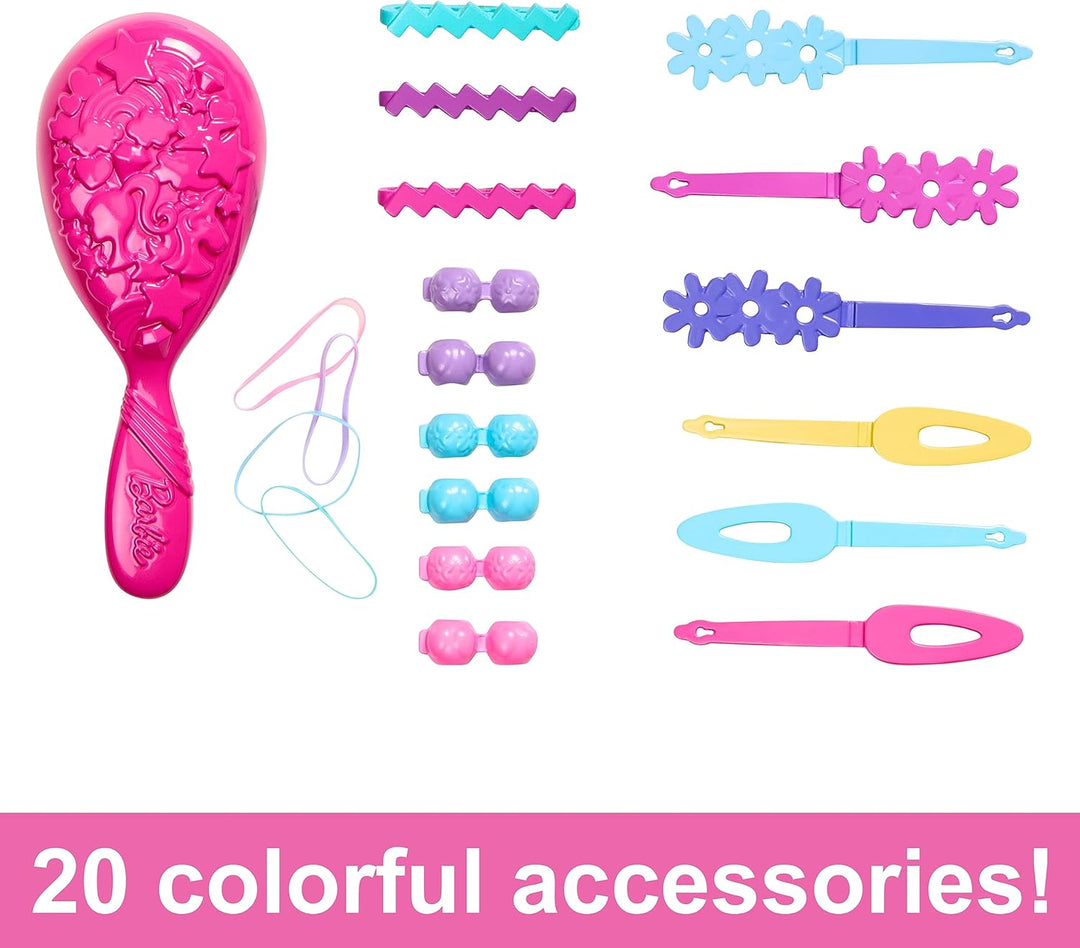 Cabeza de Muñeca Barbie para Estilo, Cabello Rubio con 20 Accesorio...