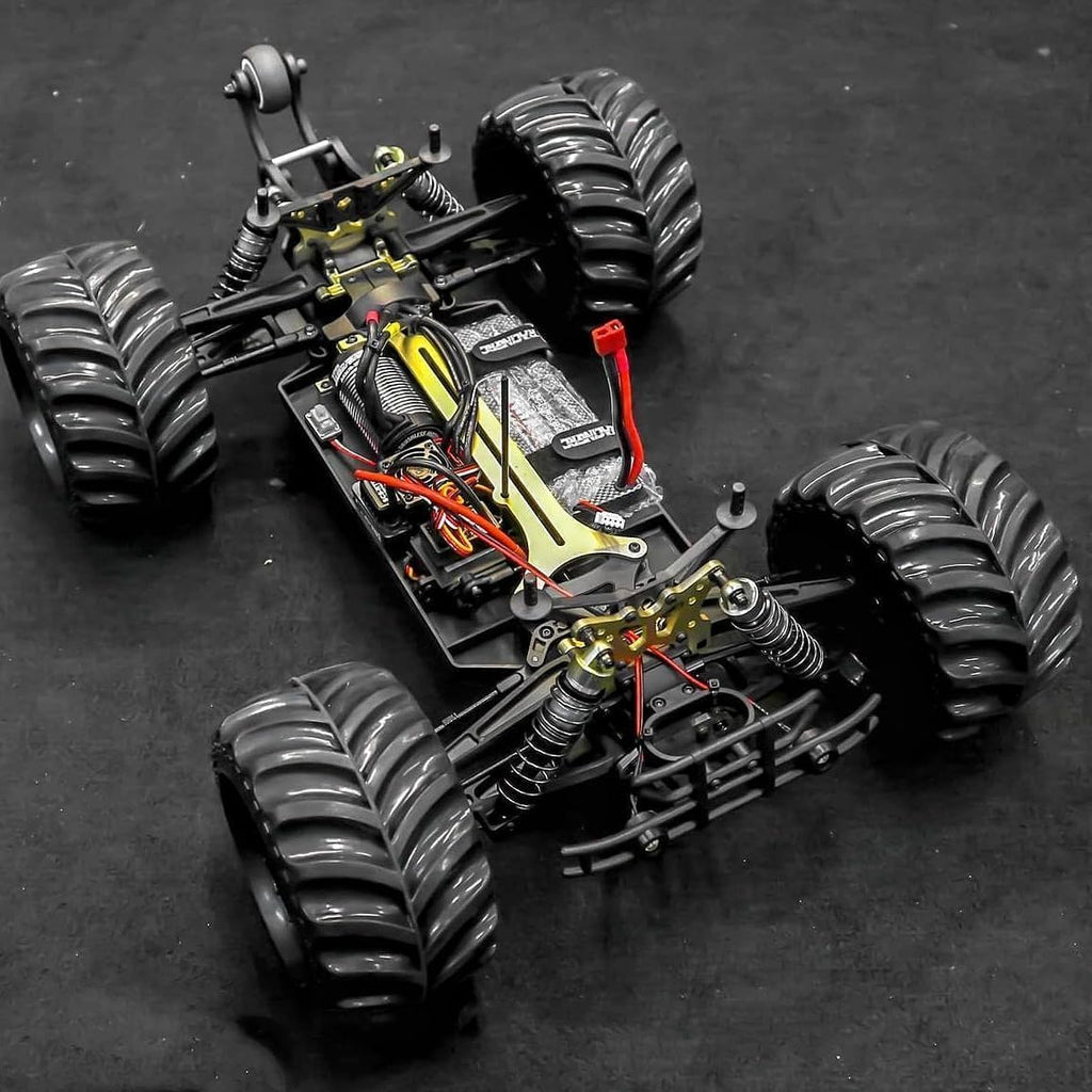 JLBRACINGRC 1/10 - Autos RC sin escobillas para adultos, 80+ KPH, 4WD RC Camiones | Camiones monstruo ESC 120A, auto de control remoto grande todoterreno todo terreno, IPX7 impermeable Hobby RC regalo
