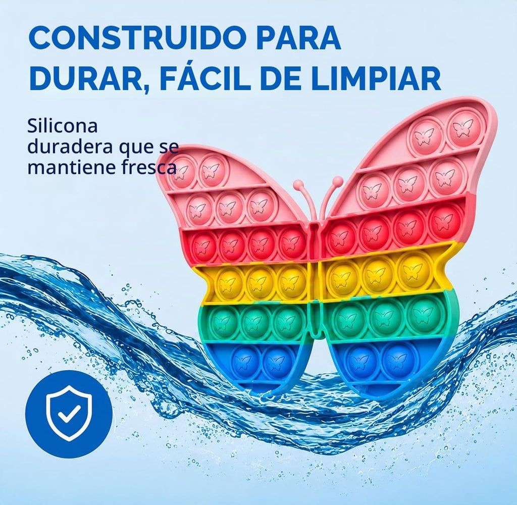 Paquete de 4 juguetes para ansiedad de reventar burbujas para niños, mariposa Pop It, gato Pop It, juego de juguetes sensoriales de ratón y gatito, juguetes sensoriales de animales para la ansiedad