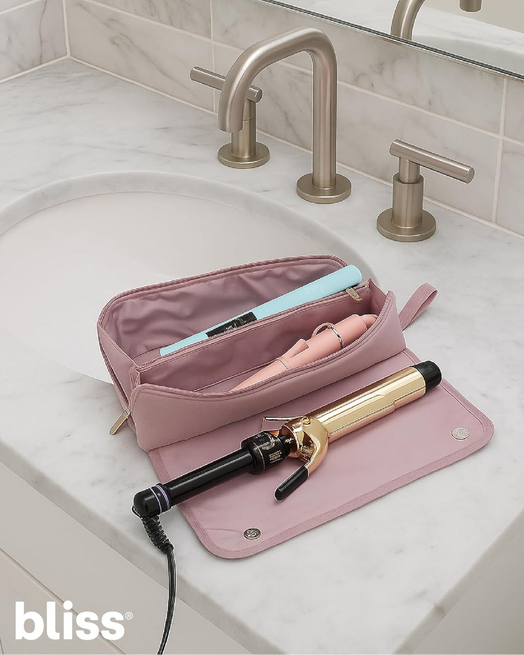 Bliss Bolsa de herramientas de calor de viaje para mujer, ligera, r...