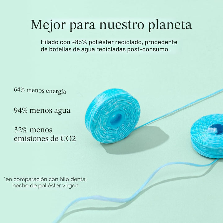 Cocofloss Hilo dental tejido, cuidado bucal diseñado por dentistas,...