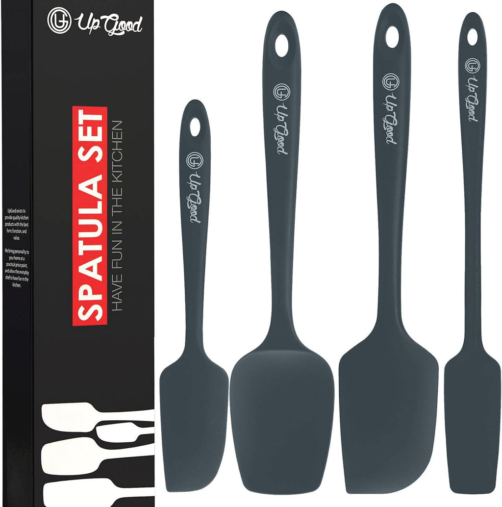 UpGood Juego de espátulas de silicona de 600 °F – Antiadherentes de alta resistencia al calor, espátulas de cocina pequeñas y grandes – Utensilios de cocina flexibles sin BPA de grado profesional –