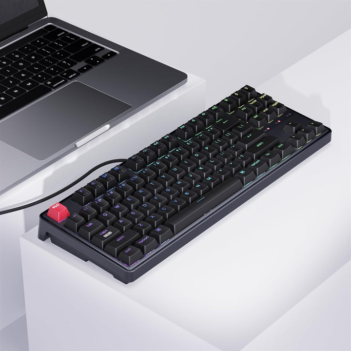 Keychron C3 Pro TKL 80% Teclado mecánico con cable, tasa de sondeo...