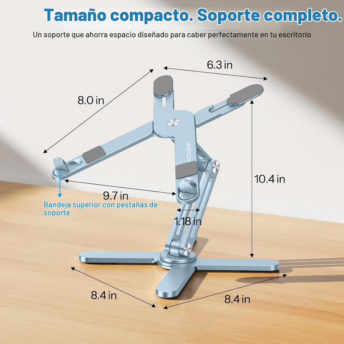OMOTON Soporte elevador giratorio de 360° para laptop, soporte ergo...